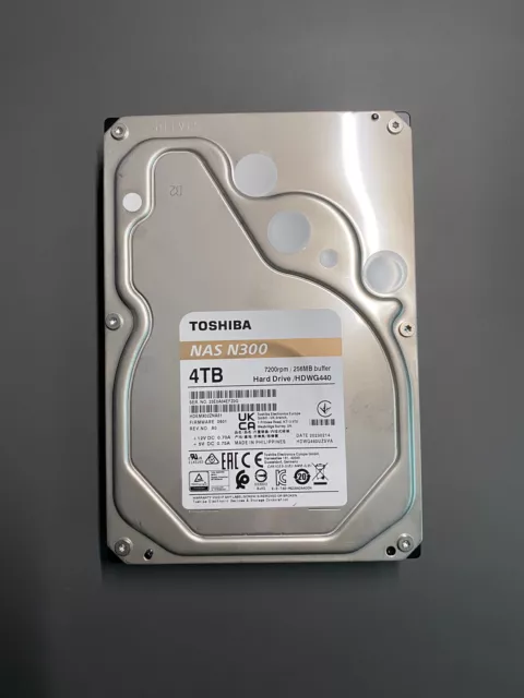 Toshiba N300 NAS 4TB Internal 7200 RPM 3.5 inch SATA HDD