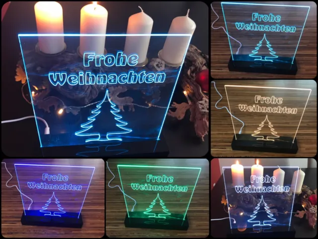 Acrylglas Motiv mit LED Beleuchtung nach Vorlage - Wunschmotiv - USB - Geschenk 2