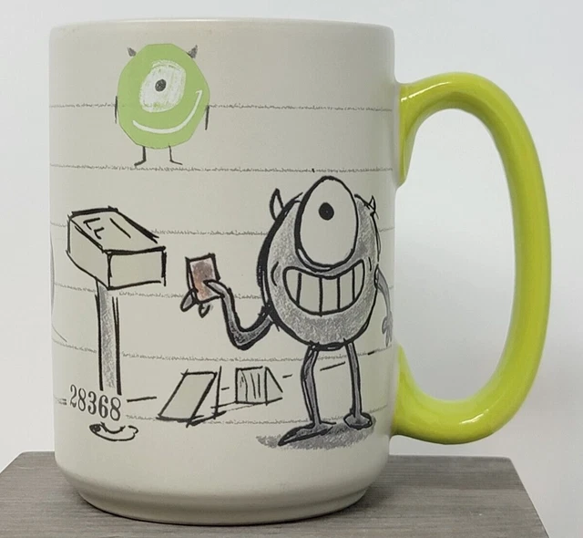 DISNEY STORE MIKE Wazowski Monster's Inc. Concept Art Sketch Mug Cup £