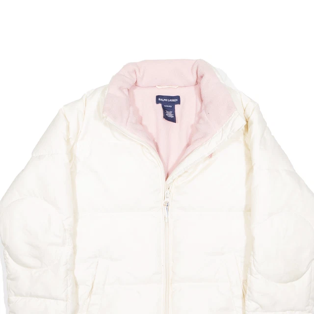 POLO RALPH LAUREN Puffer Jacket White Girls M 2