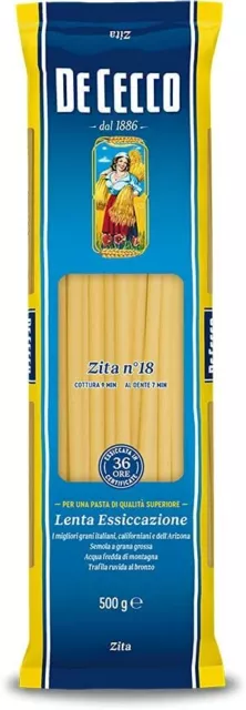 De Cecco - Zita, Pasta di Semola di Grano Duro - 500 g - [confezione da 12]