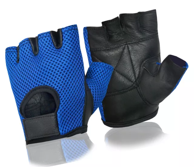 Gants En Cuir Rembourré De Musculation Fitness Entraînement Vélo Vélo