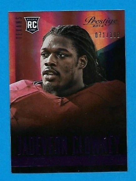 2014 Panini Prestige JADEVEON CLOWNEY Purple Extra Points Rookie card /100