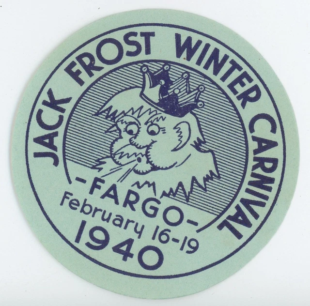 1930'S JACK FROST Winter Carnival Fargo, ND Poster Stamp Original F52 £