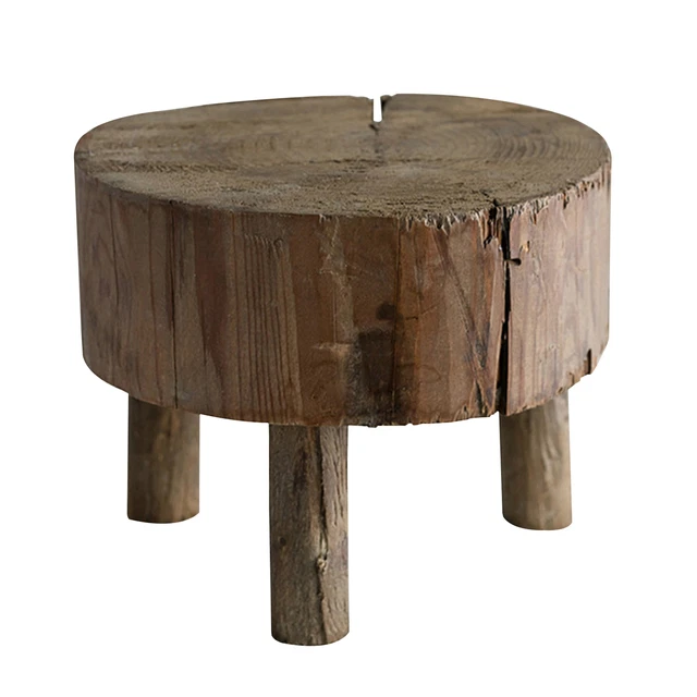 Foto Utilería Madera Taburete Cama Lateral Cocina De Colección Antideslizante Mini Decoración del Hogar