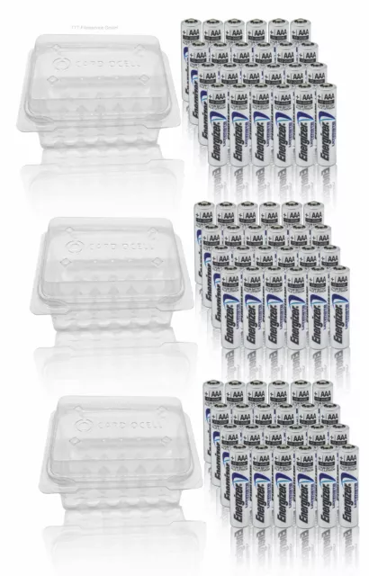 72 x Energizer Ultimate AAA Micro Lithium FR03 L92 1,5V in CardioCell Box