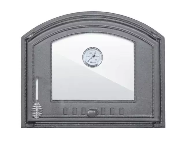 Portes pour Un Four à Pizza en Fonte poêle à Bois 485x410 avec therm. et Verre
