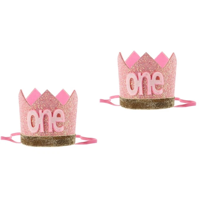 2 piezas Bebé niña corona diadema cumpleaños sombrero para bebé