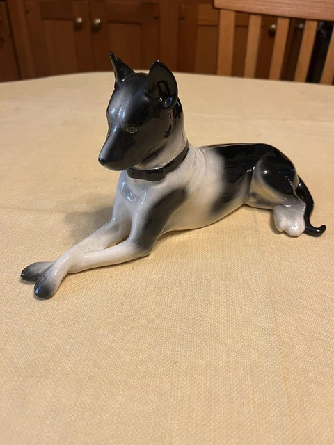 VTG Porcelain Dog Great Dane? Lying Down
