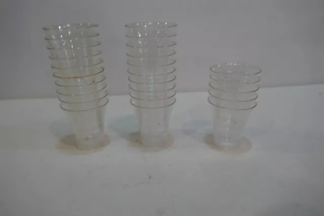 Plastic Communion Cups Lot Of 25 Vintage Flared Sides  1-3/8” Tall
