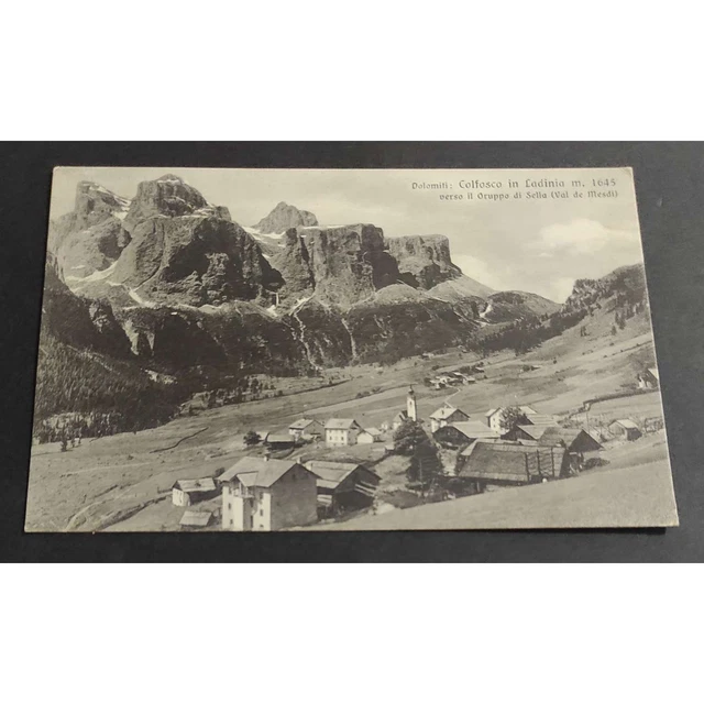 Cartolina Colfosco in Ladinia (Dolomiti) - Verso il Gruppo di Sella (Val de Mesd