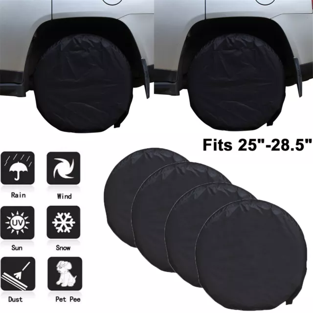 4pcs/set Heavy Duty Tire Cover RV Wheel Motorhome Wheel Covers Rain Protection