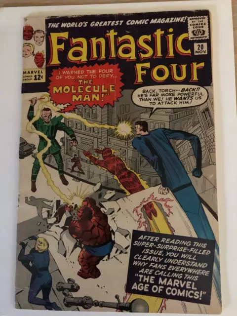 Fantastic Four (Vol 1) #20. FN 1st Molecule Man November 1963