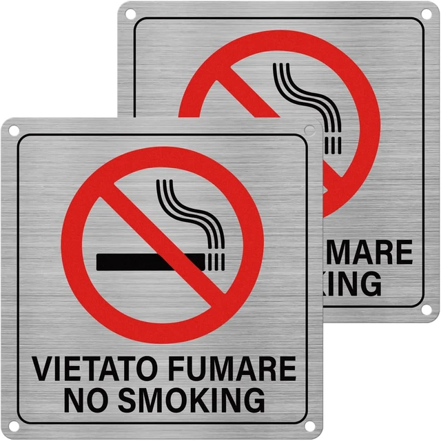 Cartelli Di Divieto: Vietato Fumare, Conf. Da 10 Pz - Foto 3