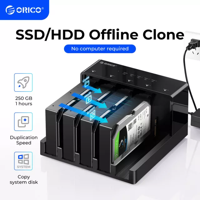 ORICO 5Bay USB 3.0 to SATA External Hard Drive Enclosure for 2.5" 3.5'' HDD SATA