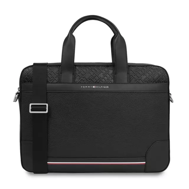 Tommy Hilfiger Laptoptasche Th Central Slim Computer Bag AM0AM11307 Schwarz