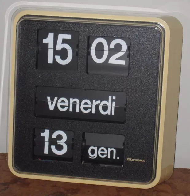 1975 Bodet Vintage Flip Industrial  Clock Station Airport 