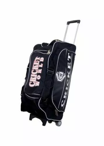 Cricket Kit Bag TROLLY Lite Sport Bag Black Senior Player Edition Large Kit+ FS