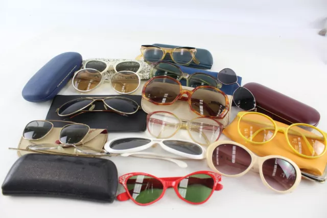 Sunglasses Vintage Glasses Assorted Inc Oversized, 60s, Cases, Retro Joblot