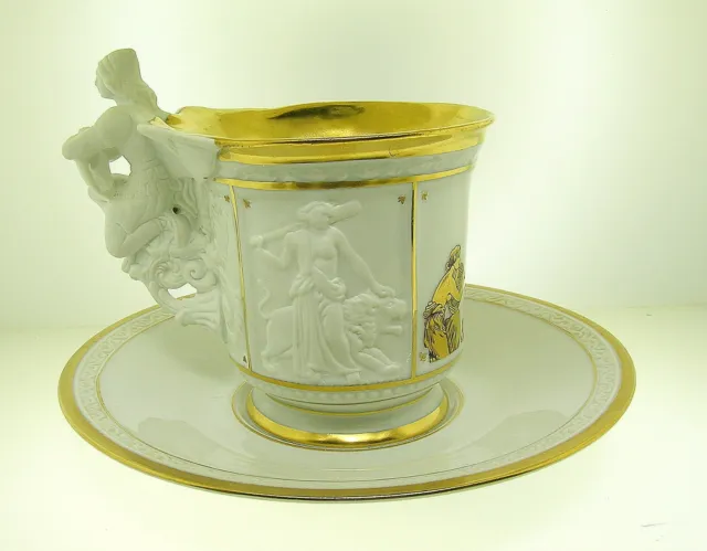 Rpm Royal Porzellan Manufactur Rare Gilded Cup & Saucer - 1 Of 2 - Best Offer!!!