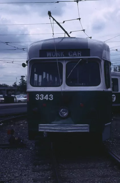 Trolley Slide - Boston T Subway Transit #3343 PCC Streetcar Work Car 1979 MBTA