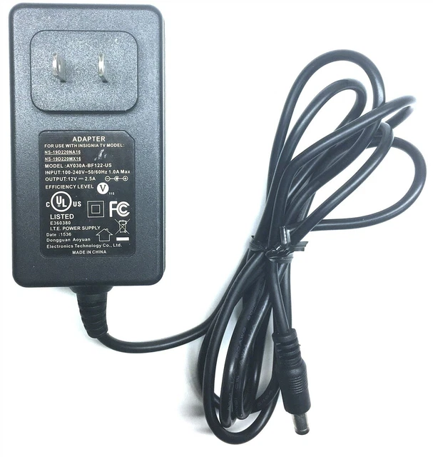 thumbnail image 2 of 12V 5A AC Power Adapter Cord - Replacement For Insignia 19" To 32" LED HDTVs - 5-Year Warranty 2 of 6