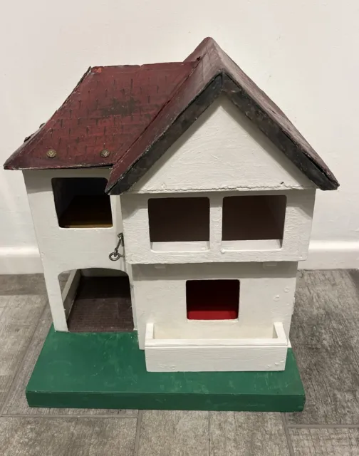 VINTAGE Small WOODEN DOLL HOUSE 41 Cms High X 35 L X 27 D Freshly Painted