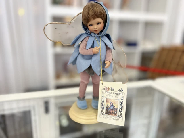 Fleur Fées Poupon de Collection Porcelaine Poupée 20 Cm. État Parfait