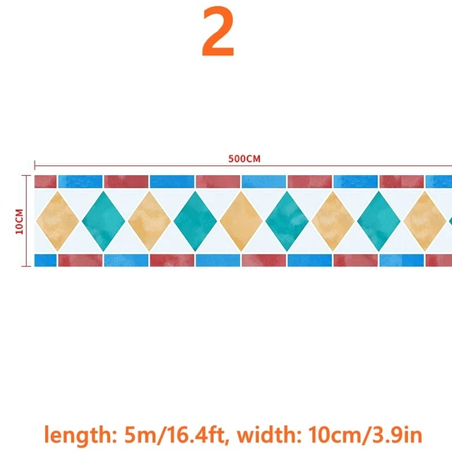 Rouleau De 5m D’adhésif Mural Plinthe Bordure Vague – Déco Maison Facile Et Rapide