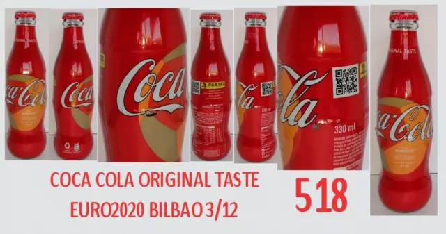 Bottiglia Coca Cola Original Taste Euro2020 Bilbao 3/12 Piena Cod.518