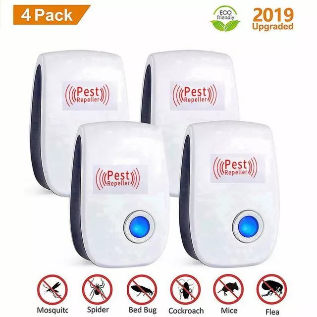 4Pack Ultrasonic Pest Repeller Control Electronic Repellent Mice Rat  btn 2