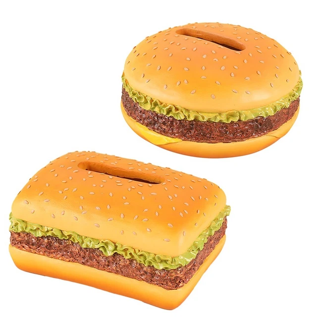 INDKOPVA Lot de 5 assiettes à hamburger en céramique, assiettes et