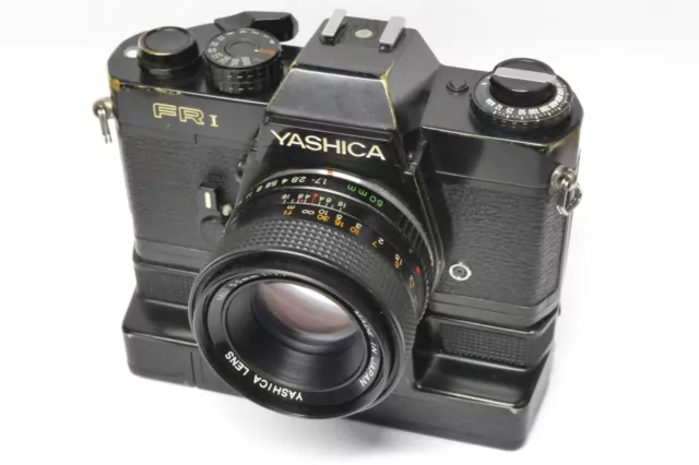 Yashica FR1 con ML 1,7/50 mm Objetivo y Winder analógico SLR usado FR-1