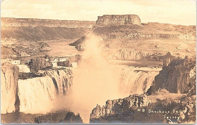 Idaho RPPC Shoshone Falls Birdseye View 1920s