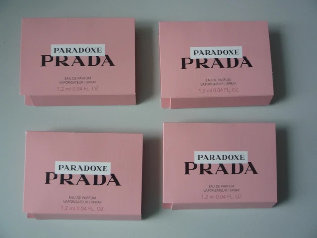 4x Prada Paradoxe 1,2ml Eau De Parfum Spray Probe neu Luxusprobe