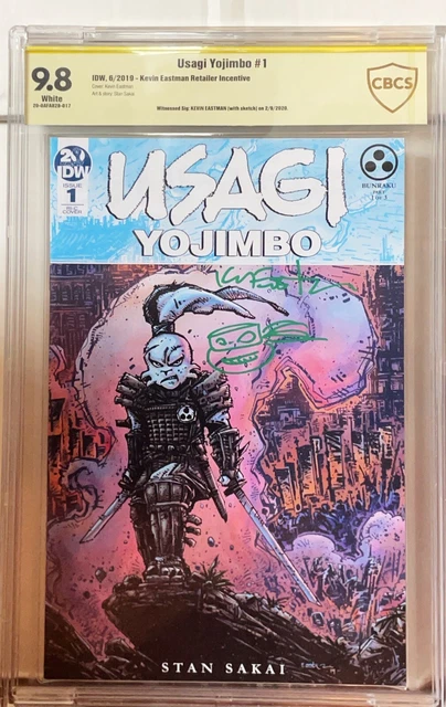 Usagi Yojimbo #1 Eastman Variant CBCS 9.8 Signed & Remarked by Kevin Eastman