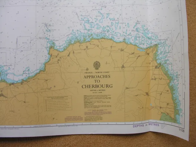 1991 APPROACHES TO CHERBOURG 1106 Admiralitätskarte Frankreich Nordküste Barfleur 2