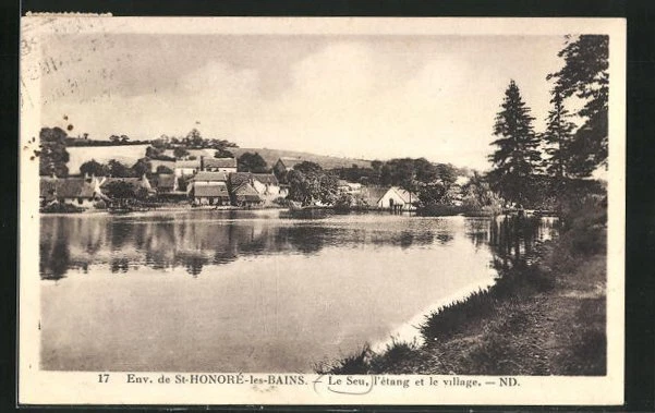 CPA Le Seu, l´étang et le village 1937