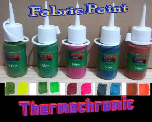 Heat reactive colour change Thermochromic FABRIC Paint - Choose a colour