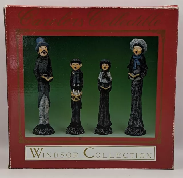 Set Of 4 Christmas Pencil Figurines Windsor Collection Family of Carolers