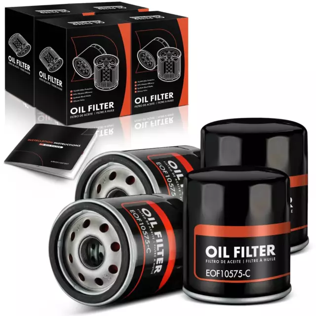 4x Engine Oil Filter for Chevy Impala GMC Ford Jeep Buick Cadillac Lincoln 10K