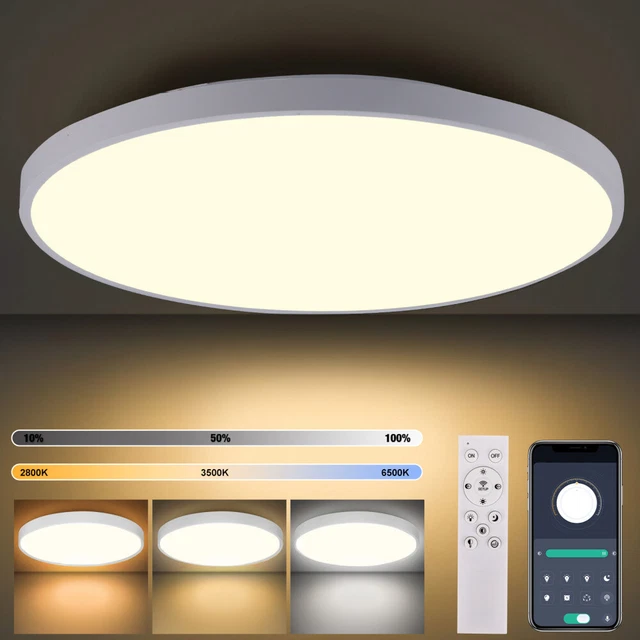 3-Farbige Decken-Lampe Dimmbar LED Deckenleuchte Wohnzimmer Flur Küchen Eingang