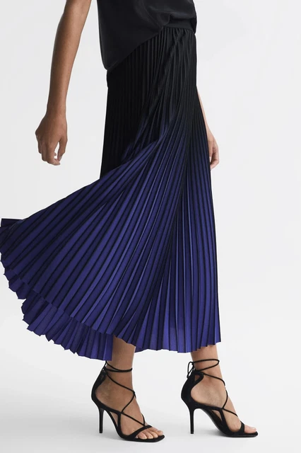 BNWT REISS MARLIE pleated skirt cobalt ombre RRP 158 size 8 70.00 PicClick UK