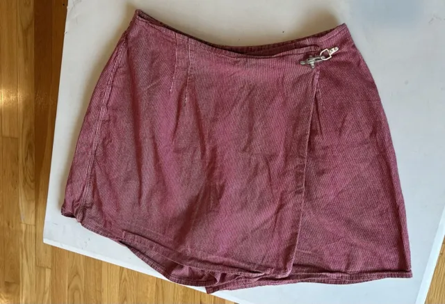 Crazy Horse Skort Wrap Skirt Shorts Plus Size 22 Vintage Cottagecore 90s Red