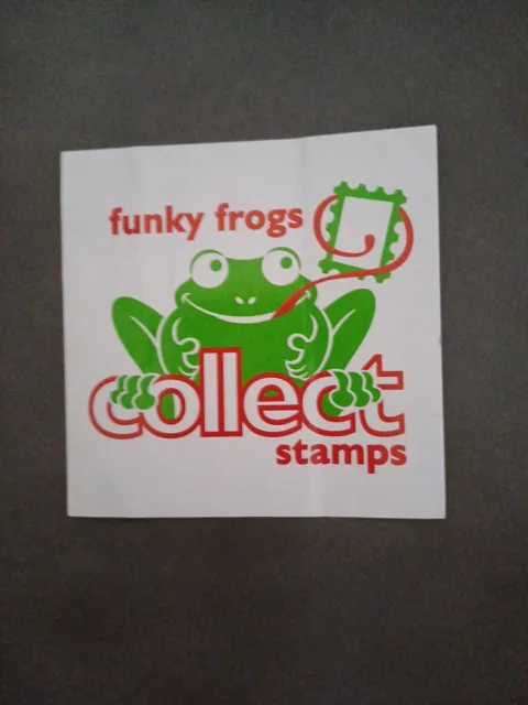 funky frogs collect stamps vintage sticker