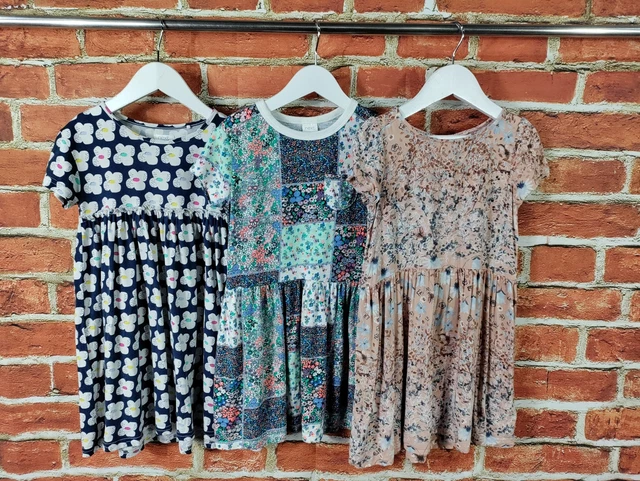 Girls Bundle Age 4-5 Years 100% Next Short Sleeve Summer Dress Set Floral 110Cm