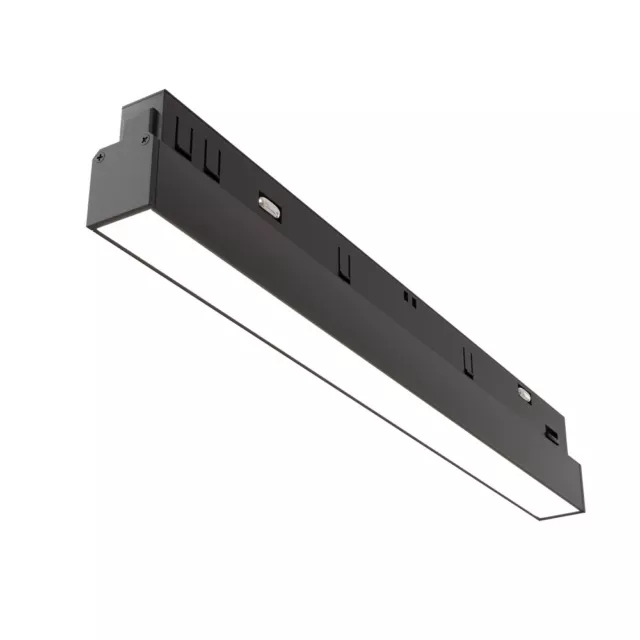 Striscia Led Per Binario Moderno Basic Alluminio Nero Luce 12W Dimmerabile