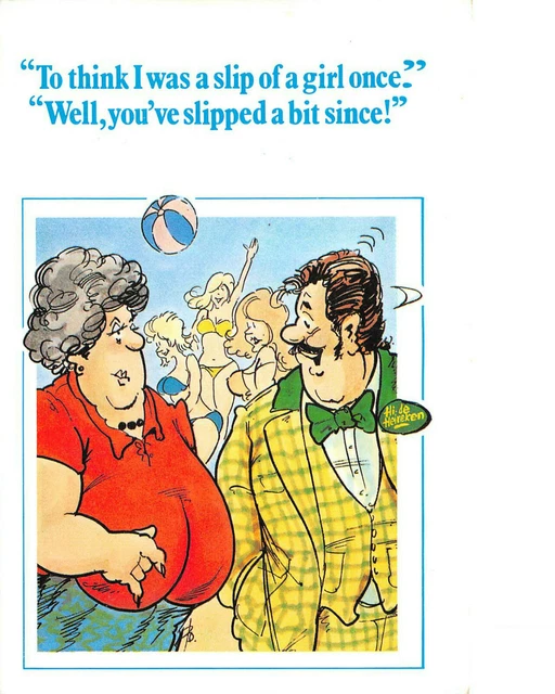 Hi-De Heineken Comic Postcard Fat Lady  Unused Very Good/Mint