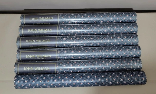 John Wilman Vintage Ready Pasted Vinyl Wallcovering Rose Dot Design 6 Rolls