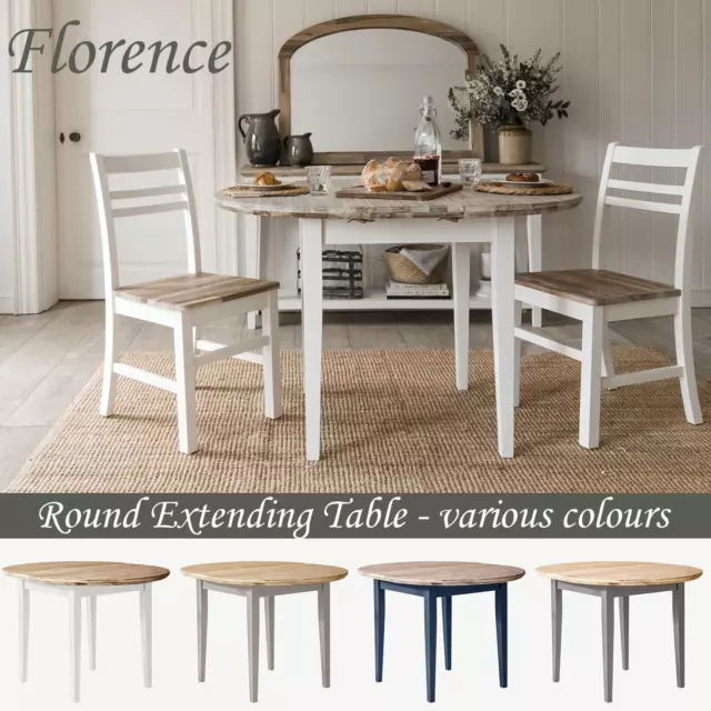 Dining Table Extending Round Kitchen Table Center Extension FLORENCE Furniture